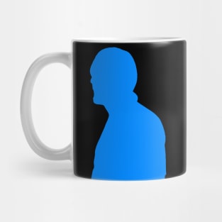 Looking Left Blue Shadowy Silhouette Mug